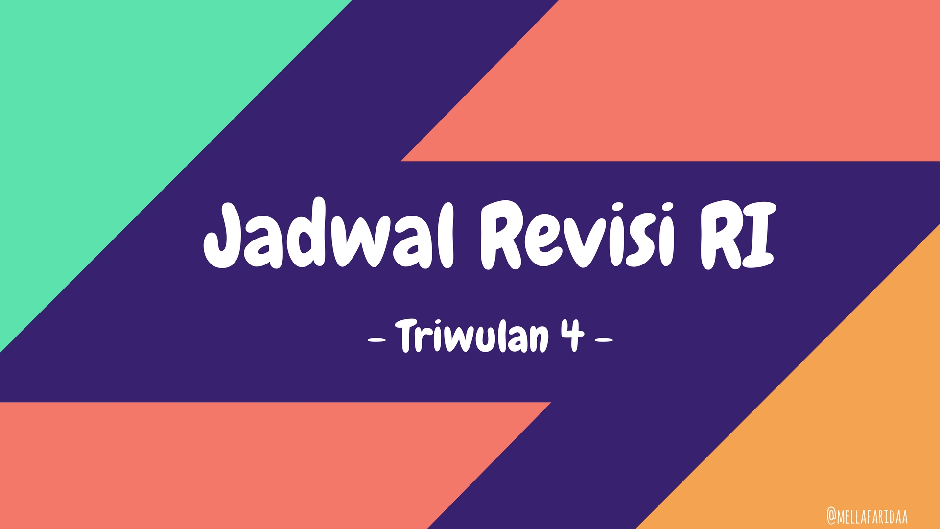 Revisi Jadual RI Triwulan 4-2015